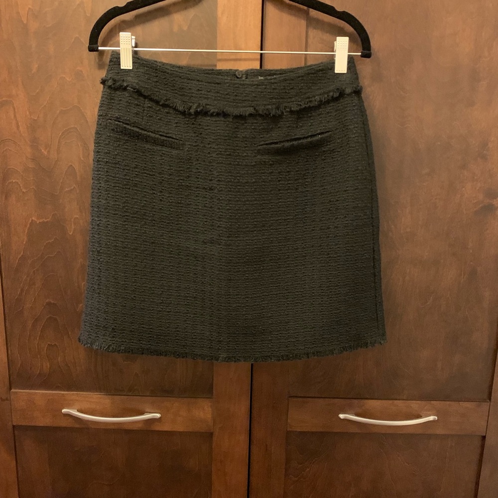 H&M classic black tweed skirt